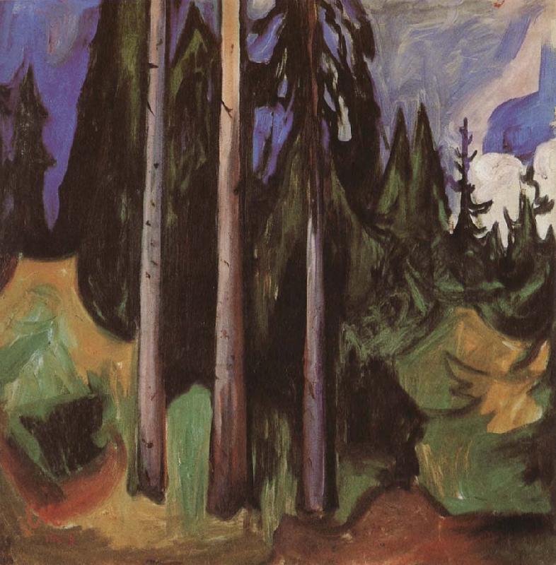 Edvard Munch Forest oil painting image